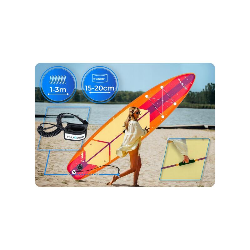 Placă SUP 320 cm gonflabilă stabilă THUNDER cu scaun și accesorii