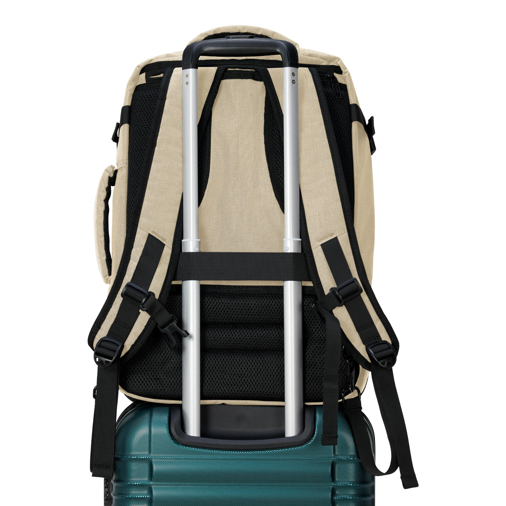 Reistas en handbagage rugzak - spatwaterdicht - Beige 3/6