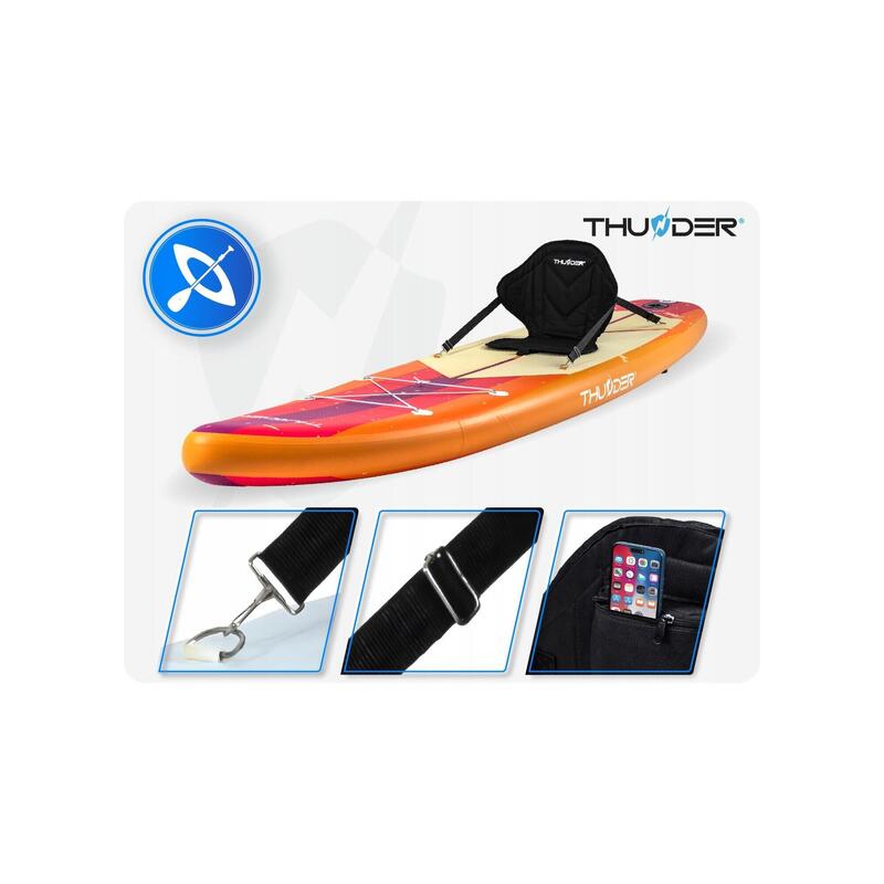 Placă SUP 320 cm gonflabilă stabilă THUNDER cu scaun și accesorii