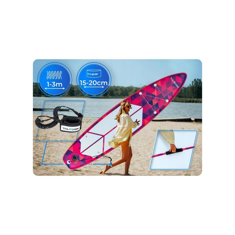Placă SUP gonflabilă THUNDER stand up paddle board 320 cm cu scaun, set