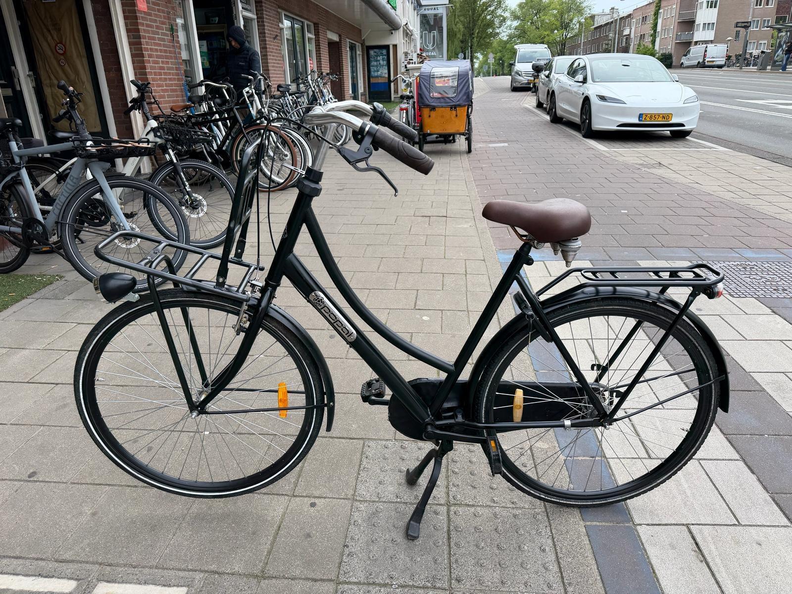 Popal moederfiets stadsfiets bike, zwart 5/5