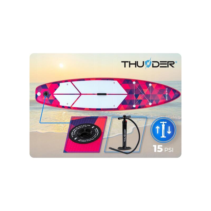 Placă SUP gonflabilă THUNDER stand up paddle board 320 cm cu scaun, set