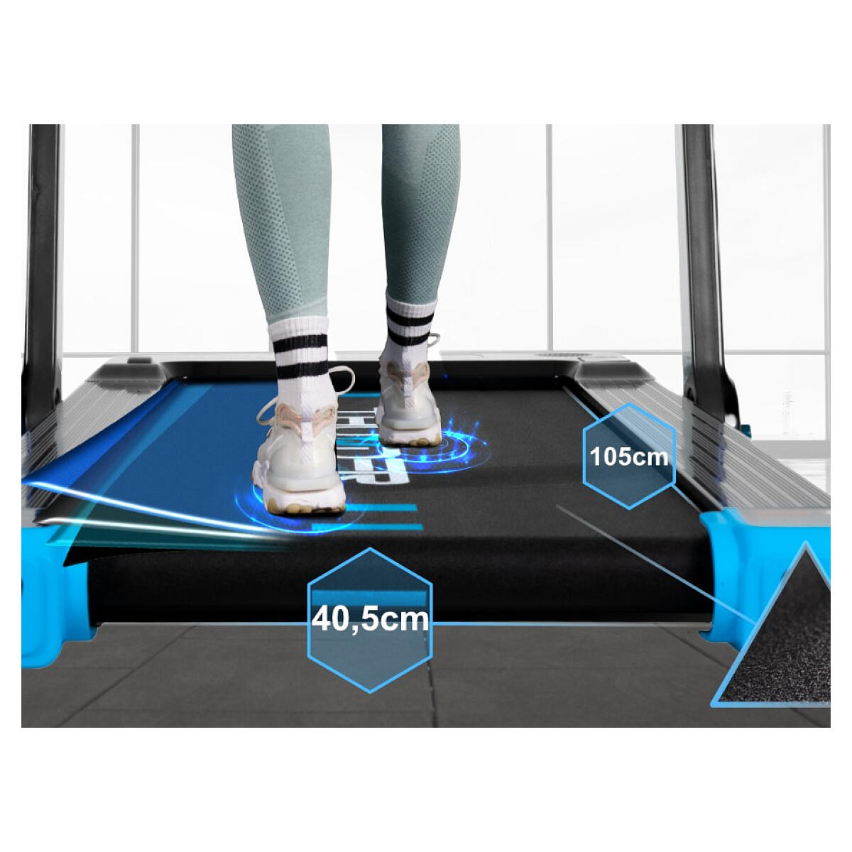 Tapis de course RACE - noir bleu 2/8