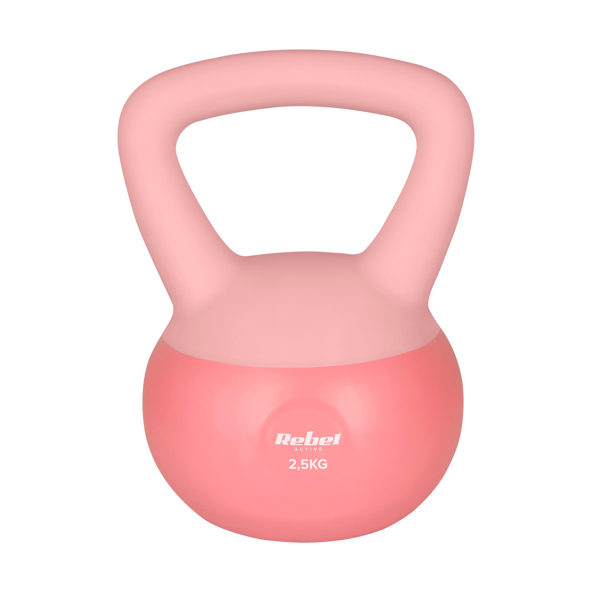 Soft Kettlebell 2.5kg Rebel miękkie PCV bezpieczne ciche hantel do fitness 3/6