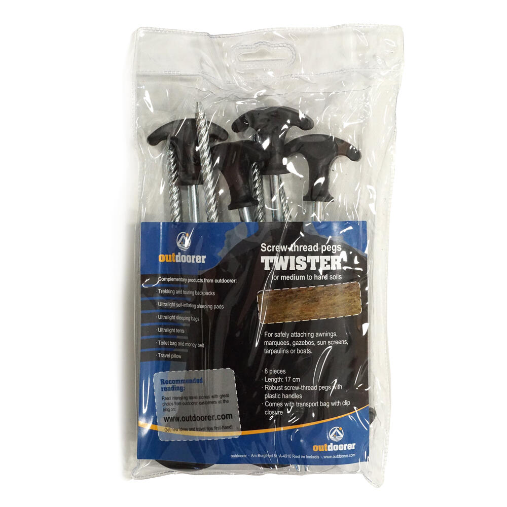 Schraubheringe Twister - Zeltheringe, Kunststoffgriff, 17cm, 8er Pack 3/7