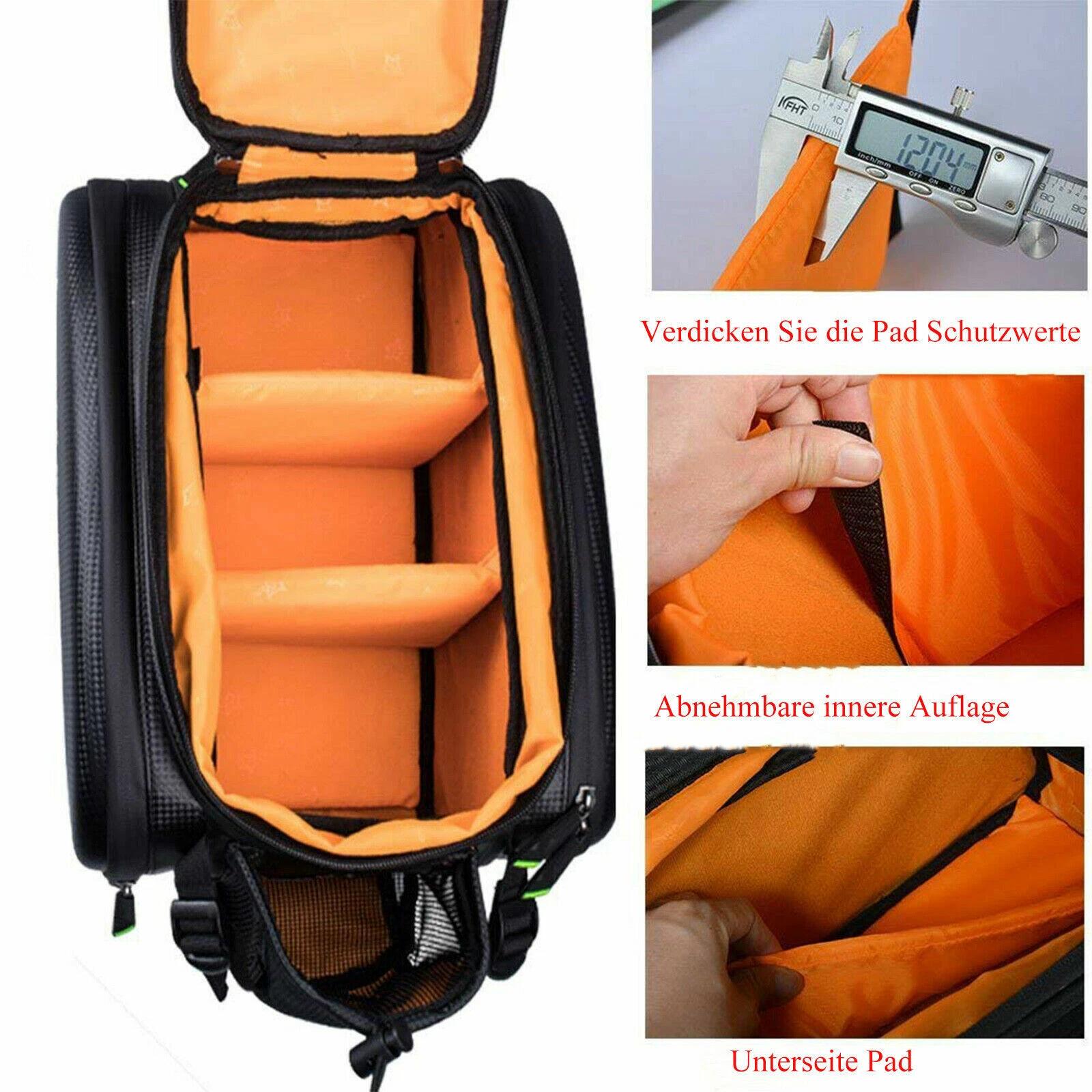 ROCKBROS Carbon-Optik Fahrrad Gepäckträgertasche Multifunktional 3/5