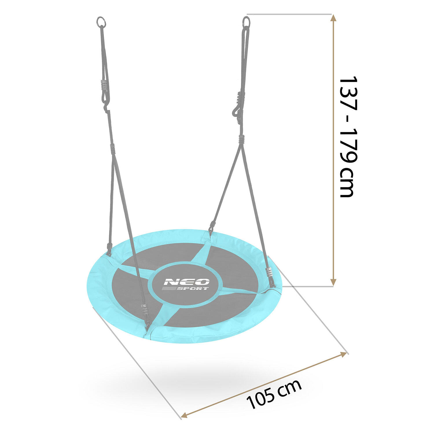 Huśtawka bocianie gniazdo Neo-Sport Swingo 100 cm 4/7