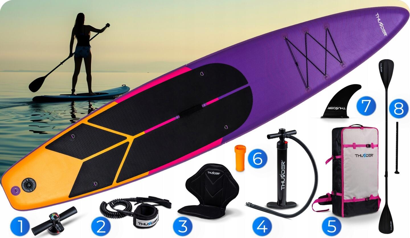 Deska SUP do pływania THUNDER 365 cm stand up paddle board dmuchana siedzisko 3/8