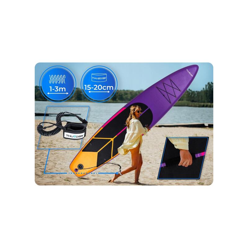 Placă SUP THUNDER 365 cm gonflabilă cu scaun, pentru înot stand up paddle