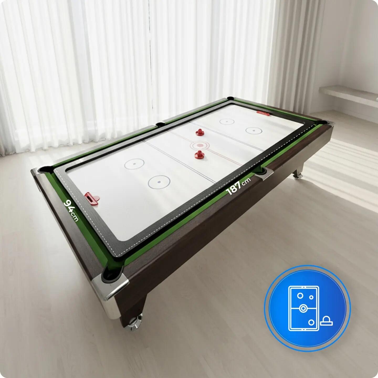 Stevige 7ft Thunder pooltafel met airhockey tafeltennis en accessoires 5/7