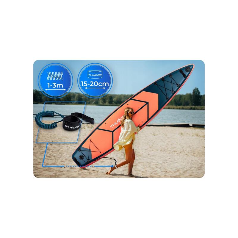 Placă SUP 365 cm gonflabilă stand up paddle THUNDER, set profesional caiac