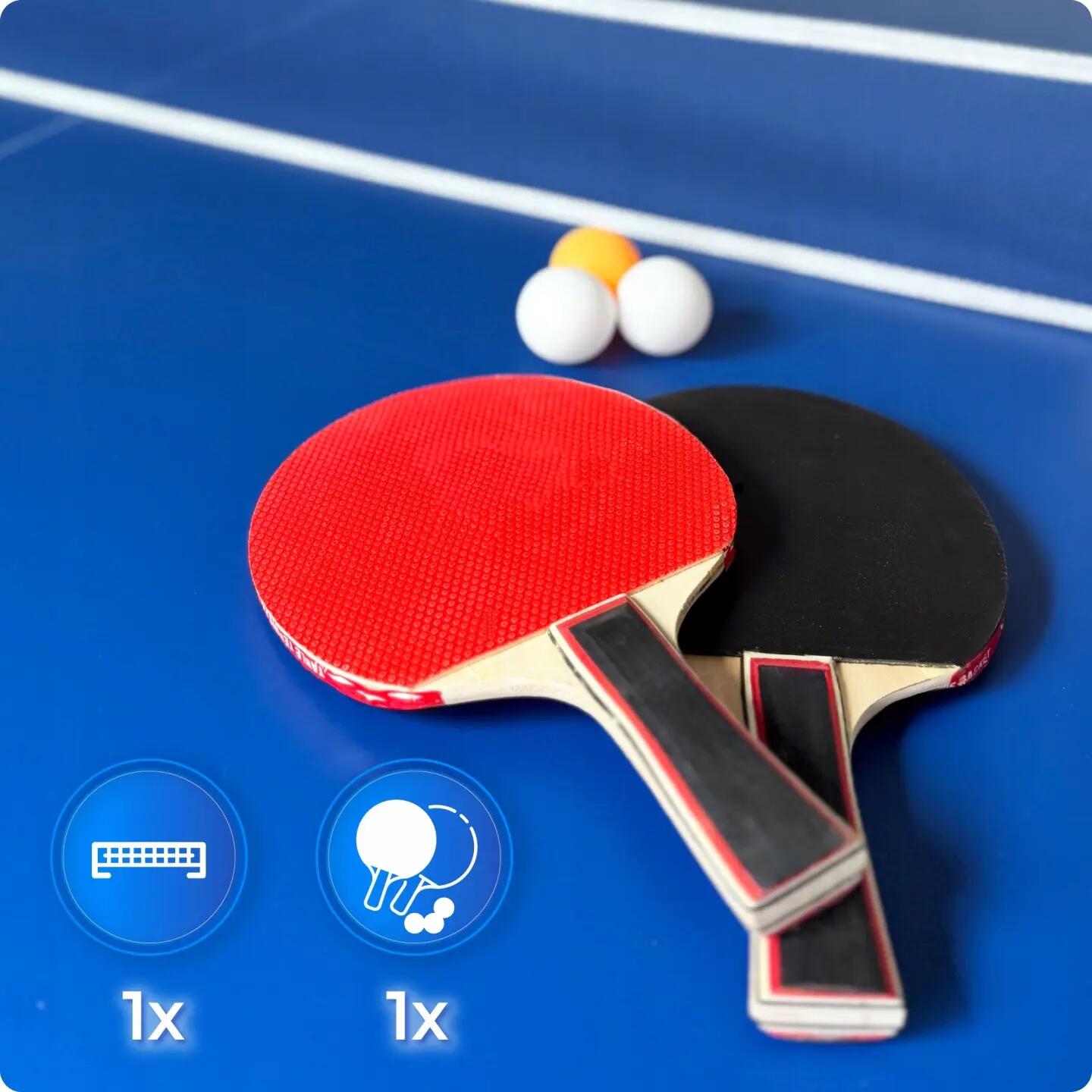 Stevige 7ft Thunder pooltafel met airhockey tafeltennis en accessoires 7/7
