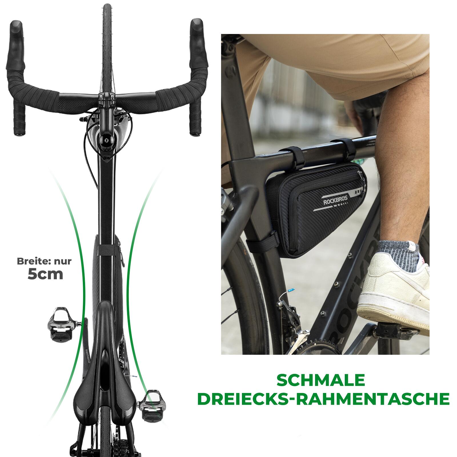 ROCKBROS Dreiecktasche Fahrrad Rahmentasche 6/7