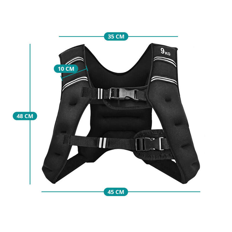 Vesta cu greutăți cu buzunar plasa 9 kg