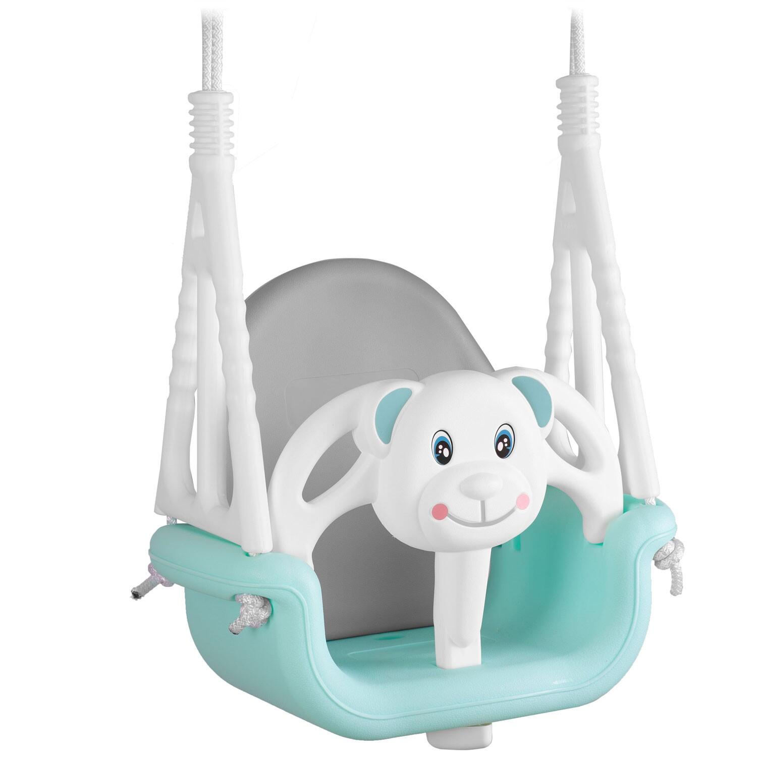 Huśtawka kubełkowa Miś 3w1 Ricokids turkusowa 2/7