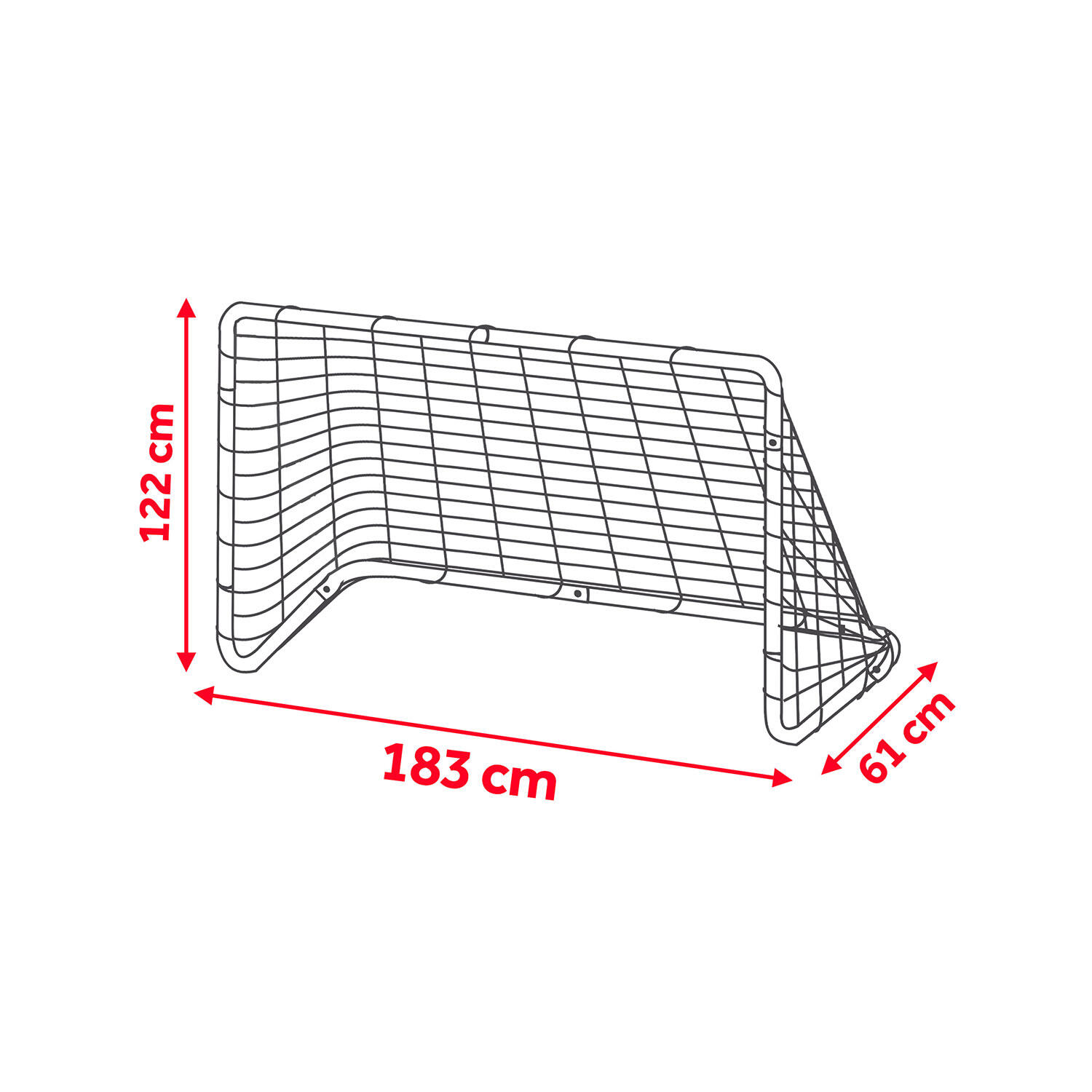 ÜBERSCHRIFT
Fußballtor-Set Größe M - rot 5/6