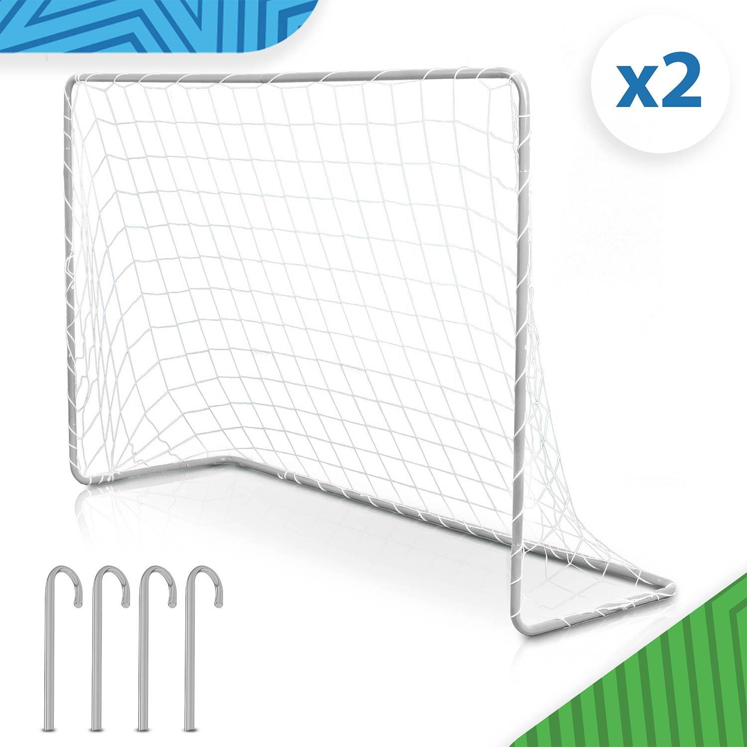 Bramka piłkarska 2 szt. Neo-sport NS-485 zestaw dla dzieci 183 x 122 cm metalowa 2/7