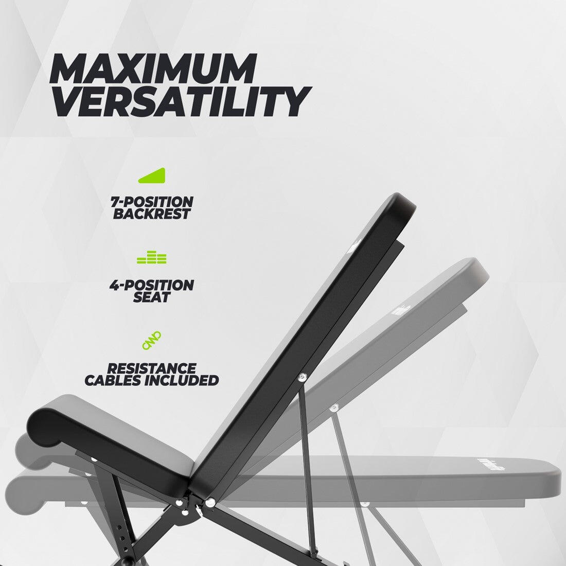 Foldable Adjustable Fitness Bench FB100 10/10