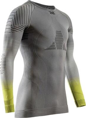 X-bionic invent fx t-shirt lange mouwen grijs/geel