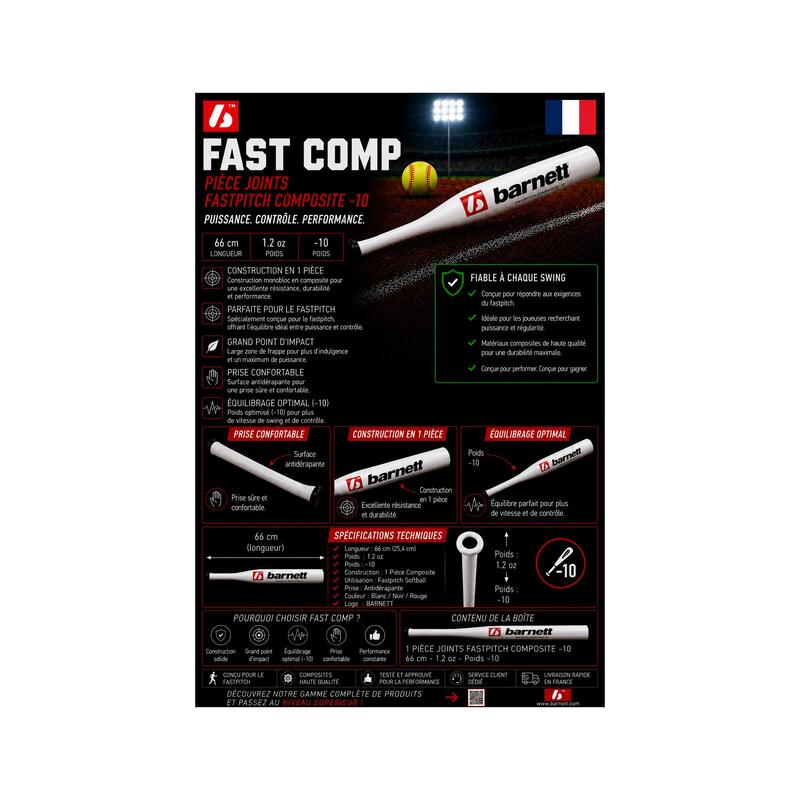  BATĂ COMPOZĂ DE SOFTBALL FASTPITCH -10 FAST COMP 34"