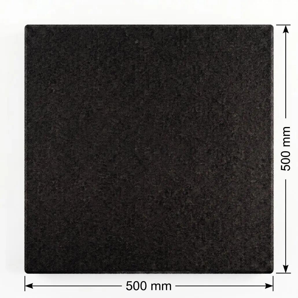 Loseta caucho CORE antigolpes 500x500x40 mm negra gimnasio y fitness | Lestare 3/6
