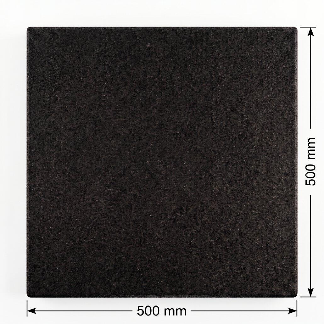 Loseta caucho CORE antigolpes 500x500x20 mm negra gimnasio y fitness | Lestare 3/6