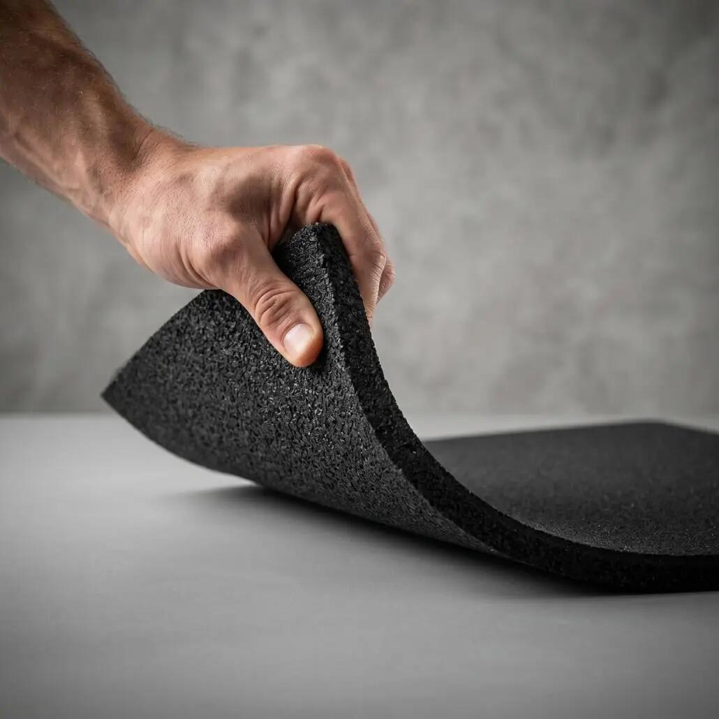 Loseta caucho CORE antigolpes 500x500x40 mm negra gimnasio y fitness | Lestare 5/6
