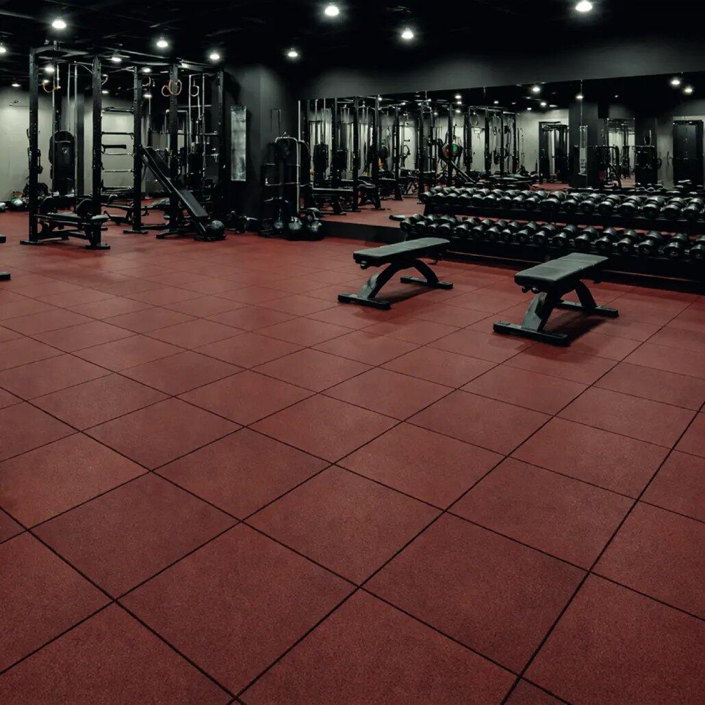 Loseta caucho CORE gimnasio y fitness 500x500x20 mm roja | Lestare 6/6