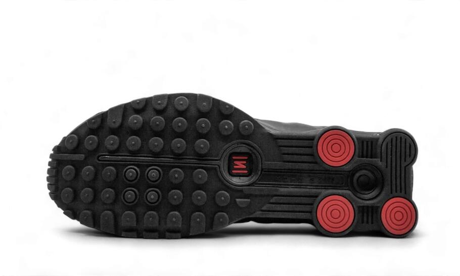 Nike Shox R4 Black Bright Crimson - Scarpe sportive uomo 3/3