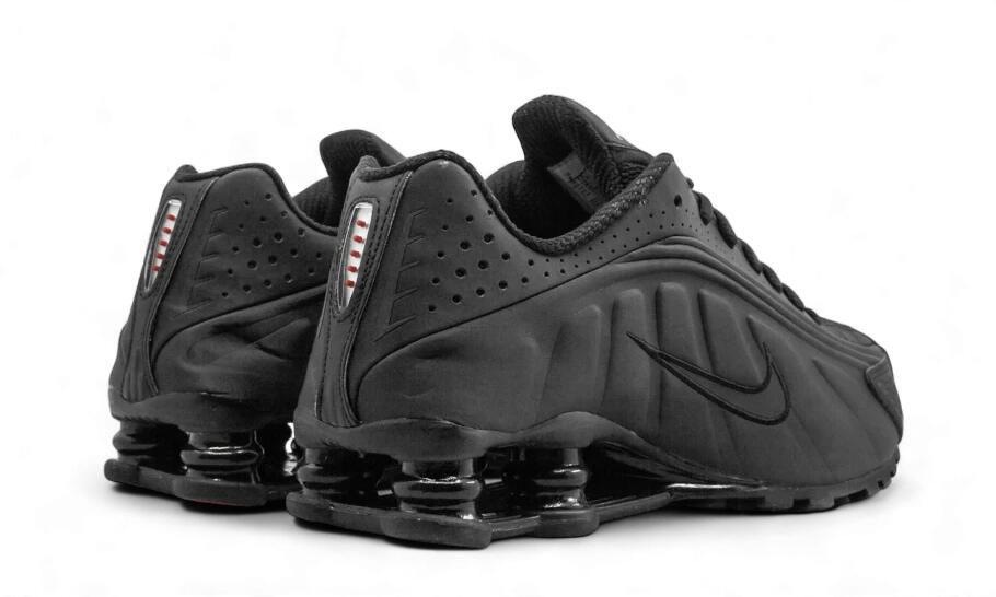 Nike Shox R4 Black Bright Crimson - Scarpe sportive uomo 2/3