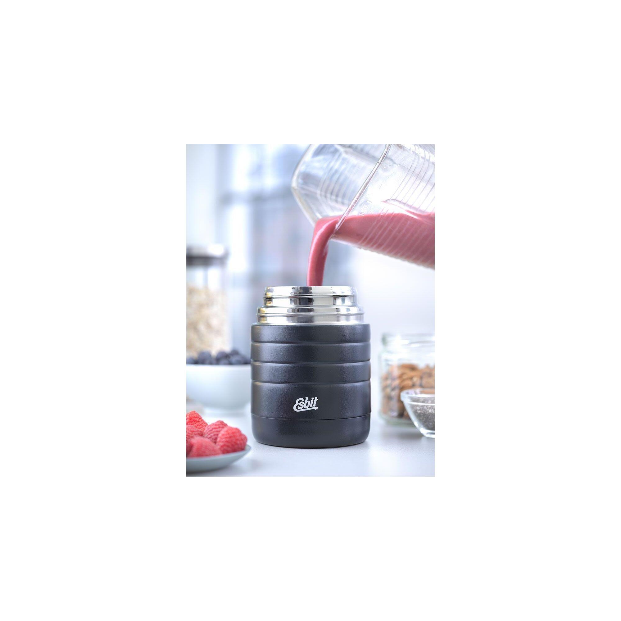 Termos inox mancare solida si lichide Esbit Majoris FJ600TL-DG 0.6 litri negru