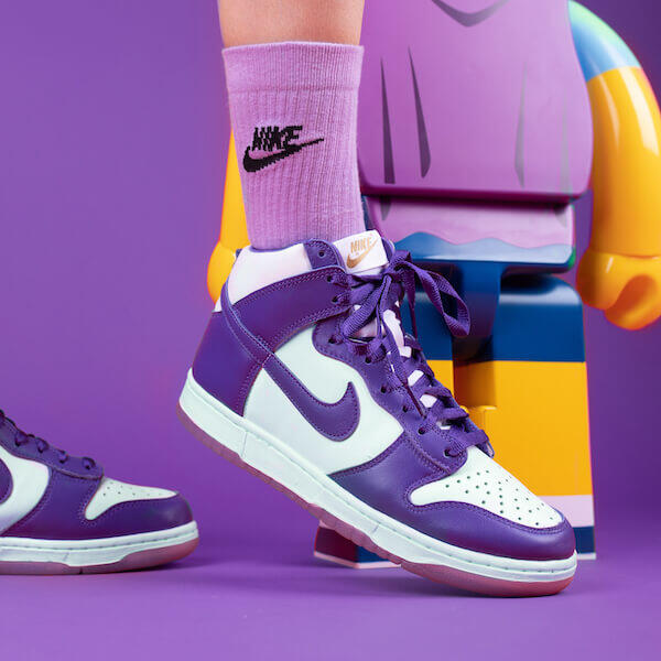 Nike Dunk High Electro Purple Midnight Navy (GS) 4/5