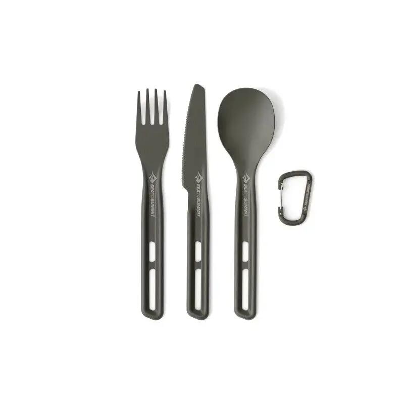 Ultralight aluminium camping cutlery set