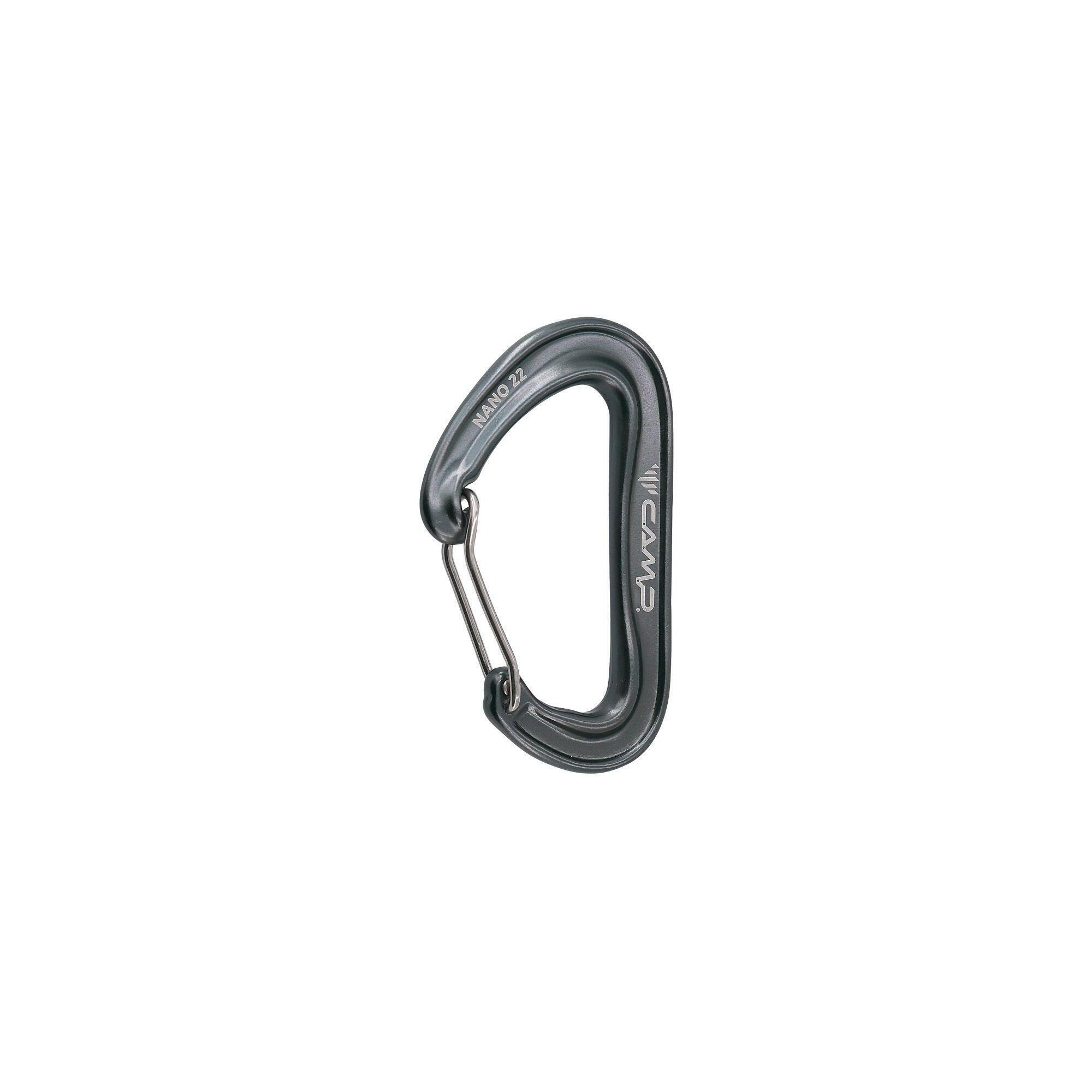 Karabinek wspinaczkowy Nano 22 - Gunmetal