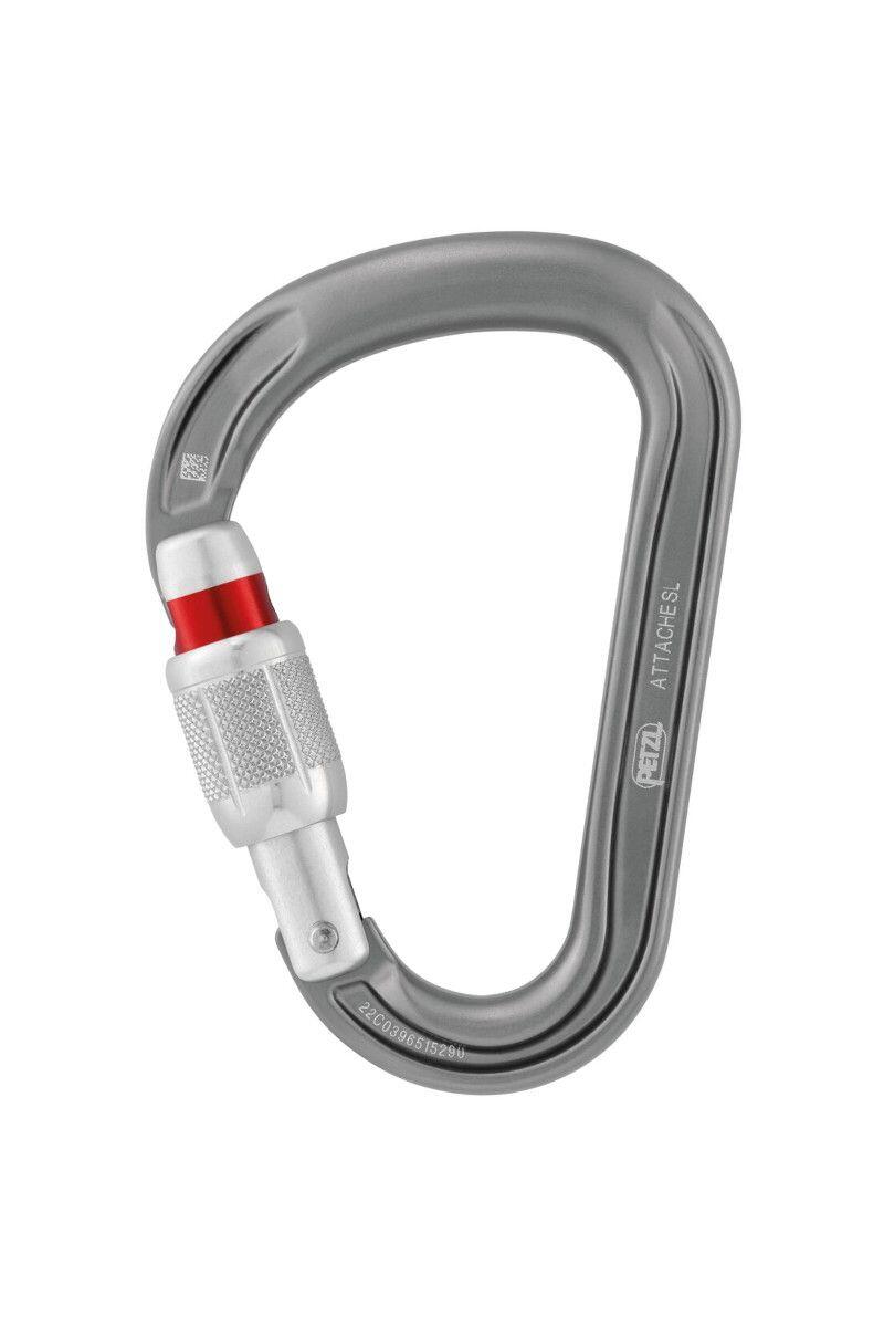 Mousqueton Petzl ATTACHE Screw-Lock aluminium gris 58 g forme poire Keylock 2/2