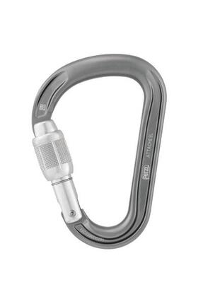 Mousqueton Petzl ATTACHE Screw-Lock aluminium gris 58 g forme poire Keylock