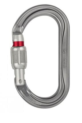 Mousqueton ovale Petzl OK Screw‑Lock aluminium 7000 symétrique 25 kN