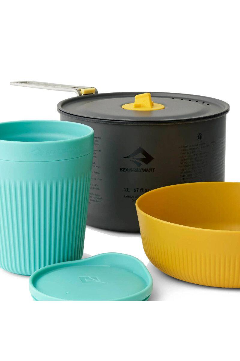 2L Pot + 2 Medium Bowls + 2 Cups Frontier UL One Pot Cook Set blue-yellow 3/7