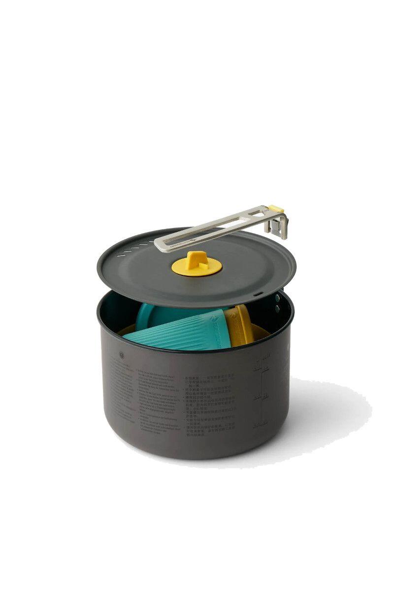 2L Pot + 2 Medium Bowls + 2 Cups Frontier UL One Pot Cook Set blue-yellow 2/7
