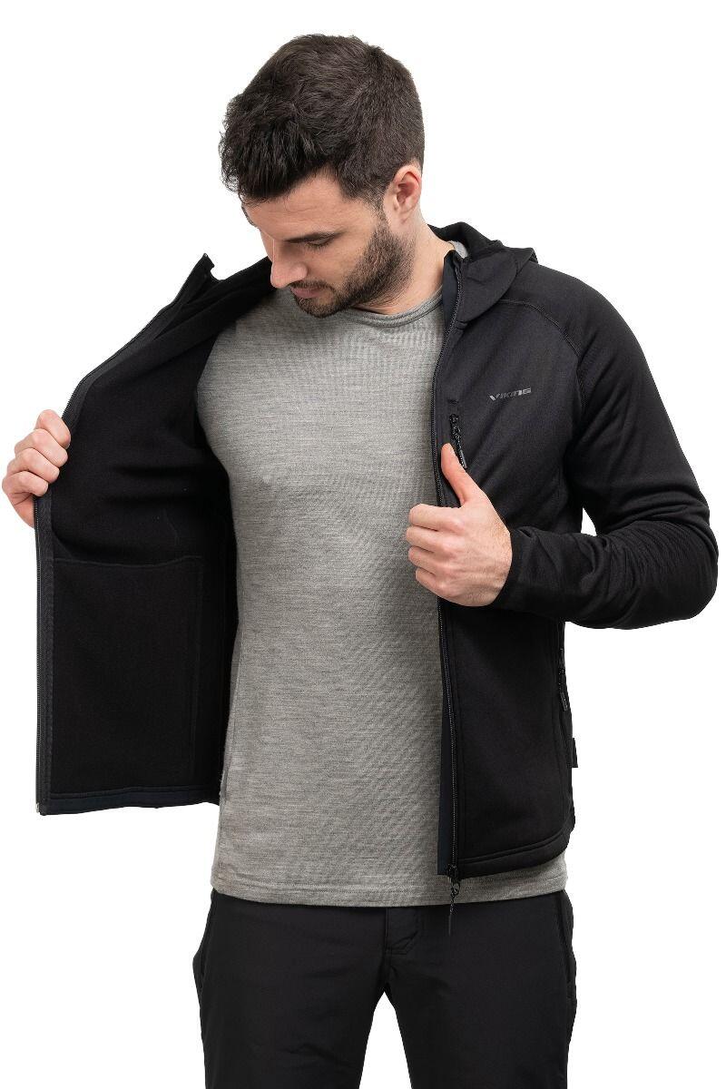 Bluza trekkingowa techniczna męska Viking Jukon Hoodie z kapturem na zamek 4/7