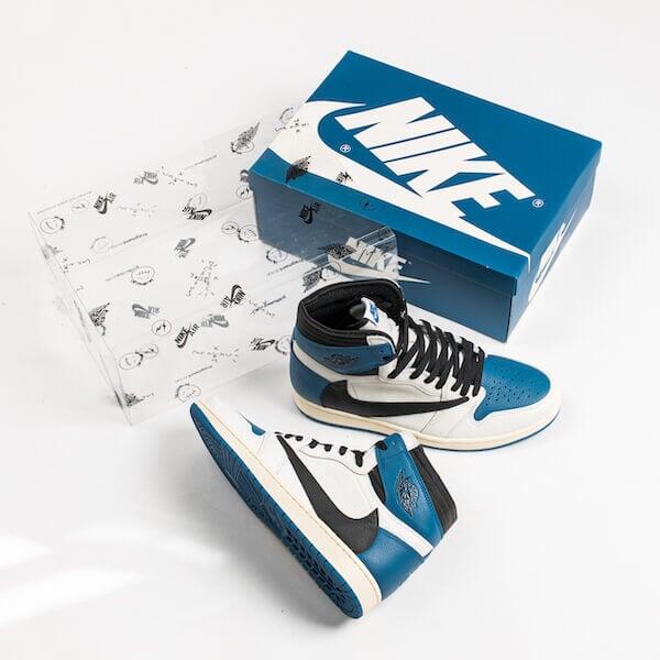 Zapatillas Air Jordan 1 Retro High OG SP Travis Scott Fragment Military Blue 6/6