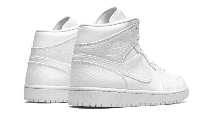 Zapatillas Air Jordan 1 Mid Triple White (2020) 2/3