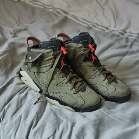 Air Jordan 6 Travis Scott Medium Olive - Taille : 46 EU 5/6
