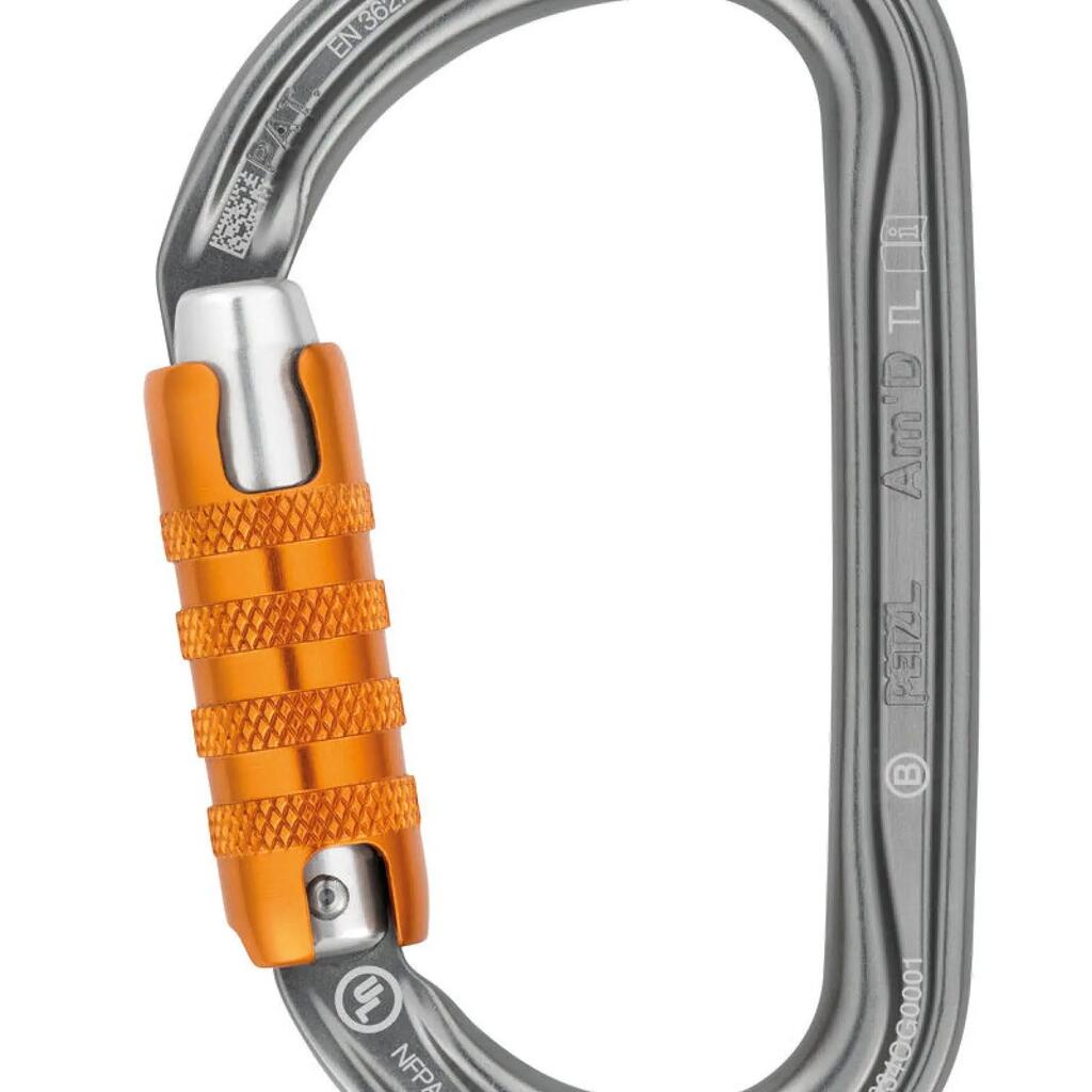 Petzl Am'D D-Shaped Locking Carabiner (Triact Lock)