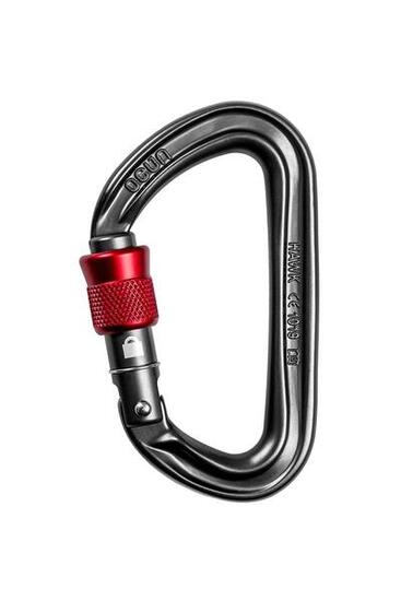 Mousqueton Ocún Hawk Screw en alu anodisé léger Ergonique