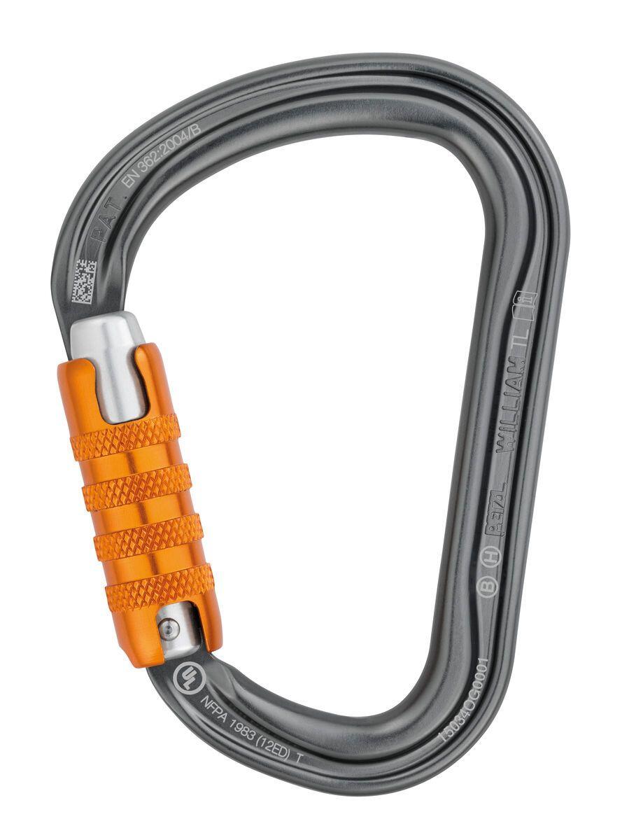 Mousqueton PETZL William Triact‑Lock asymétrique léger 27/28mm couleur 1/2