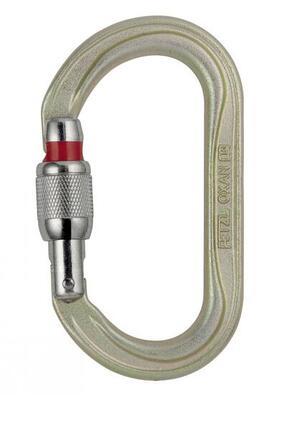 Petzl OXAN SCREW-LOCK — Mousqueton acier ovale verrouillage vis (témoin)