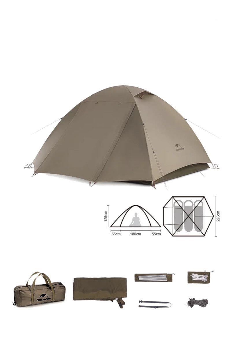 Tenda Trekking Yunchuan 3 Posti Marrone 2/7