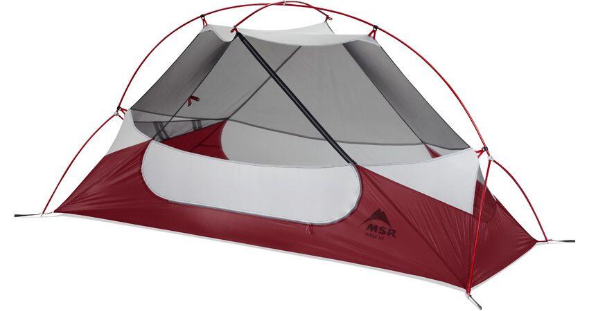 Tente MSR Hubba NX 1 place 3 saisons 1120 g gris/rouge arceau DAC Featherlite 3/7