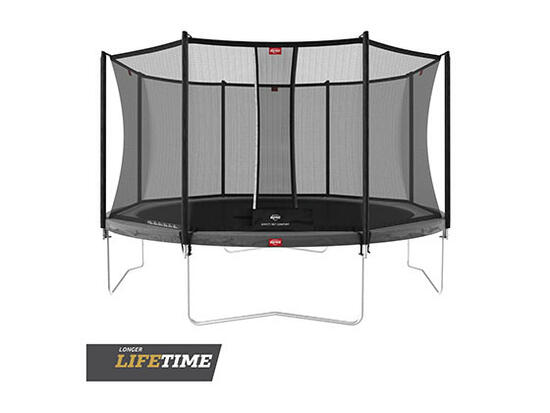 Trampolina Favorit Regular 430 + Siatka Bezp. Comfort Szary